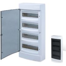 Tehnoplast - Coffret Électrique Apparent 48 Modules 4 Rangées Avec Porte Translucide Teintée Avec Borniers