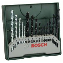 Bosch - Set forets à métaux/à bois/à pierre 15 éléments mini X-Line