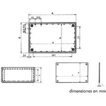 Coffret ''optative'' en plastique - bleu petrole 160 x 96 x 61MM standard plastic housings TKP3B