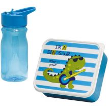 Coffret Snack Pour Enfants Avec Cantine Dino 0.85L/0.5L Mondex
