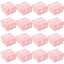 Feiyue - Coffrets cadeaux 16 pièces pour bagues et boucles d'oreilles avec boîte d'emballage en mousse