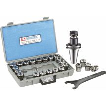Vertex - Jeux de mandrins à pinces DIN69871 SK40 avec pinces ER-32 4-20 mm 11 pièces V-754
