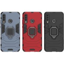 Markenlos - Ring Armor Kickstand Panzerhülle Bumper kompatibel mit Samsung Galaxy A12 Silikon Hard Case Hülle Zubehör Tasche Panzerschale Panzer