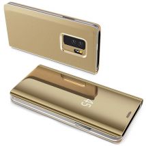 Markenlos - cofi1453 Smart View Spiegel Mirror Smart Cover Schale Etui kompatibel mit Samsung Galaxy A40 (A405F) Schutzhülle Tasche Case Schutz