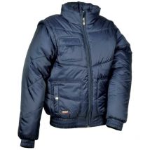 2 in 1 Winter-Steppjacke mit Kapuze blau l - Blau - Cofra