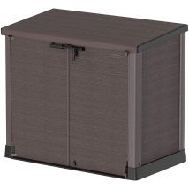 Duramax - cofre baul arcon resina jardin marron 1200 lts tapa recta