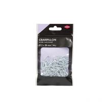 Crampillon acier galvanisé - couleur: gris - ø 2 x 20 mm - 90G - assortiment en lot 85275 - Cogex