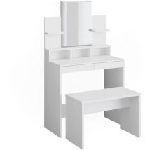 Coiffeuse Ania, Blanc, 80 cm avec banc Vicco