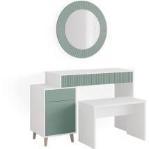 Coiffeuse Arles, Vert, 120 cm avec banc Vicco