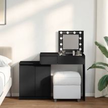 Torana - Coiffeuse avec led noir 115x37x110,5 cm