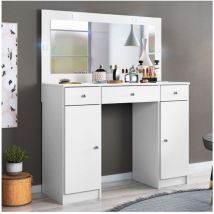 Coiffeuse avec tiroirs et armoire clarise