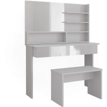 Coiffeuse Azur, Blanc, 120 cm avec banc, Vicco