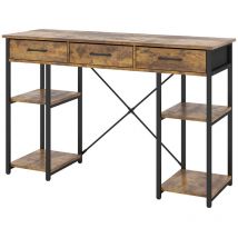 Coiffeuse Chino, Chêne rustique, 120 cm avec 3 tiroirs Vicco