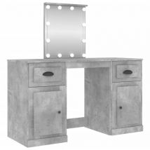 Helloshop26 - Coiffeuse design avec led 130 x 50 x 132,5 cm gris béton