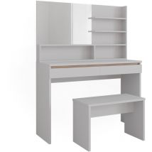 Coiffeuse Emma, Blanc, 120cm avec banc Vicco
