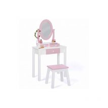 Idmarket - Coiffeuse enfant bettany avec miroir et tabouret