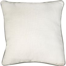 Cuscino con Imbottitura Kuatéh Delft 60x60 cm Bianco con Profili in Nero