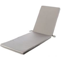Lolahome - Cojín de Tumbona Gris de poliéster Impermeable Minimalista para jardín de 55 x 190 Garden - - Gris