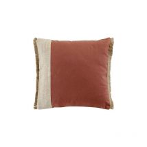 Cojín decorativo con flecos 'greenybel' 40x40cm terracota