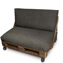 Cojín para palets Polipiel Exterior Patagonia Gris Funda Asiento 80x80x20 Sin Relleno Patagonia Gris