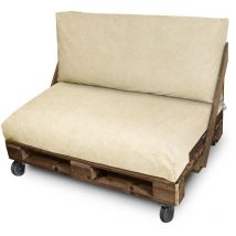 Cojín para palets Polipiel Exterior Patagonia Marfil Funda Respaldo 120x45x25 Sin Relleno Patagonia Marfil
