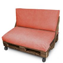 Happers - Cojín para palets Polipiel Exterior Patagonia Coral Funda Asiento y/o Respaldo 120x60x20 Sin Relleno Patagonia Coral