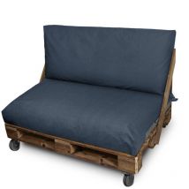 Happers - Coussin palette d'extérieur Dossier 80x45x25 Gris Pétrole Naylim Mate