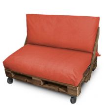 Happers - Funda para cojín de palets Respaldo 80x45x25 Sin Relleno Naranja Naylim Mate