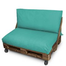 Happers - Funda para cojín de palets Respaldo 80x45x25 Sin Relleno Turquesa Naylim Mate