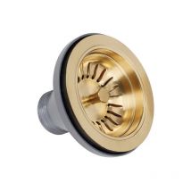 Lira - Desagüe de cesta sin rebosadero, diámetro 114,3mm oro 24 satinado