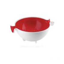 Colander rouge et blanc