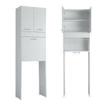 Colavene - brava 1 64x34xh210 cm Colonna 2 ante, 1 cesto portabiancheria + vano inserimento lavatrice Celeste