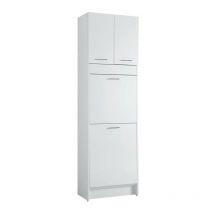 Colavene - brava 2 64x34xh210 cm colonna 2 ante, 2 cesti portabiancheria Melanzana