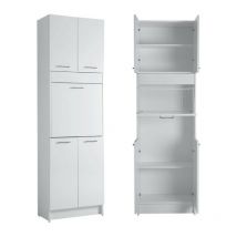 Brava 3 64x34xh210 cm 2 ante superiori 1 cesto portabiancheria 2 ante inferiori Bianco - Colavene