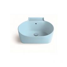 Lavabo in ceramica azzurro matt 60x50-Tina Colore: Azzurro - Colavene