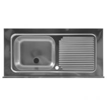 Lavello in acciaio inox 100x50 vasca a sinistra- 101020V - Colavene