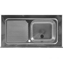Lavello in acciaio inox 105x60 vasca a destra - 100510V - Colavene