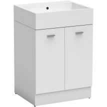 Colavene - Mobile a terra due ante + Volant 75X50 - MMM7550+LAB7550 Rovere chiaro