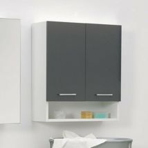 Pensile 2 ante 1 ripiano interno Antracite - Colavene