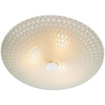 Dar Lighting - dar colby - Gemustertes Glas Glas Flush Deckenleuchte, 3x E27