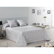 Tejidos Jvr - Colcha piqué fiore de Gris - 105 cm