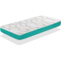 Colchon cuna bebe 70x140 MILU VERT - 14 CM - Núcleo de espuma perforado y transpìrable