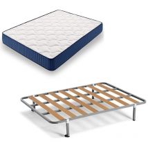 Hogar24 - Colchón viscoelastico Viscorelax + somier lama 100 con patas. Todas las medidas 90x180