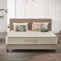 Naturalex - Colchón de muelles de 140 x 190 cm - Lujo - Colchón de muelles ensacados de alta gama, espuma viscoelástica hr multicapa + látex azul,
