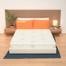 Colchon matrimonial 180x200 Colchon Desenfundable, Altura 19 cm - Espuma hr, Revestimiento en aloe Vera Lupin i
