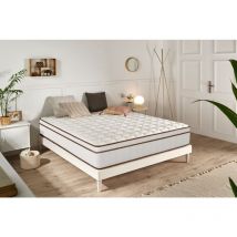 Moonia - Matelas Ressorts Ensachés Hybrid Blanc 25 cm - 140X190 cm