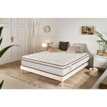 Moonia - Matelas Ressorts Ensachés Hybrid Blanc 30 cm - 80X190 cm