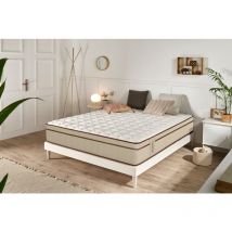 Moonia - Matelas Ressorts Ensachés Hybrid Brun 30 cm - 140X190 cm