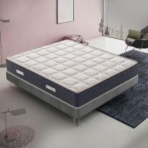Materassiedoghe - Colchón de espuma viscoelástica - 30 cm ortopédico - 11 áreas diferentes - con forro plateado, banda transpirable Full Air 4D Space
