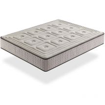 Xaluca - Colchon natural muelles ensacados 200X200 organic natura, Altura 27 cm, 100% Algodon y lino